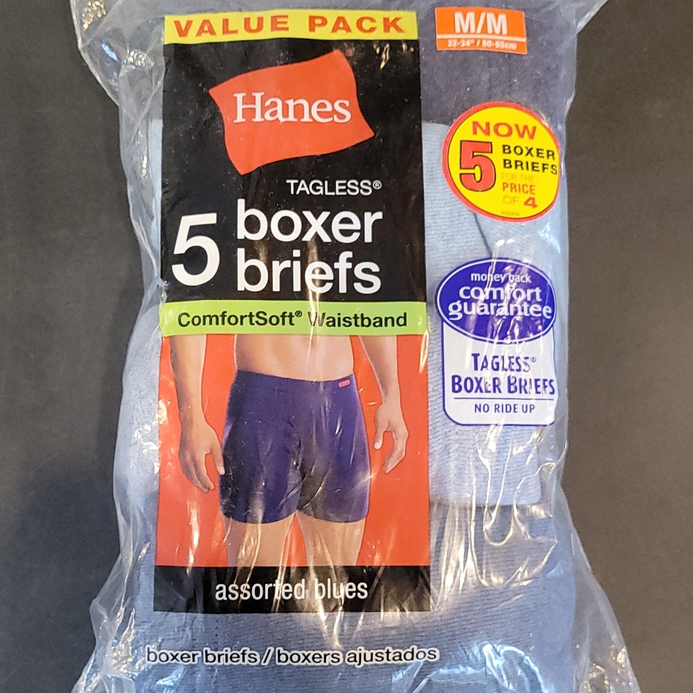 Hanes Tagless Boxer Briefs Pack - Assorted Colors